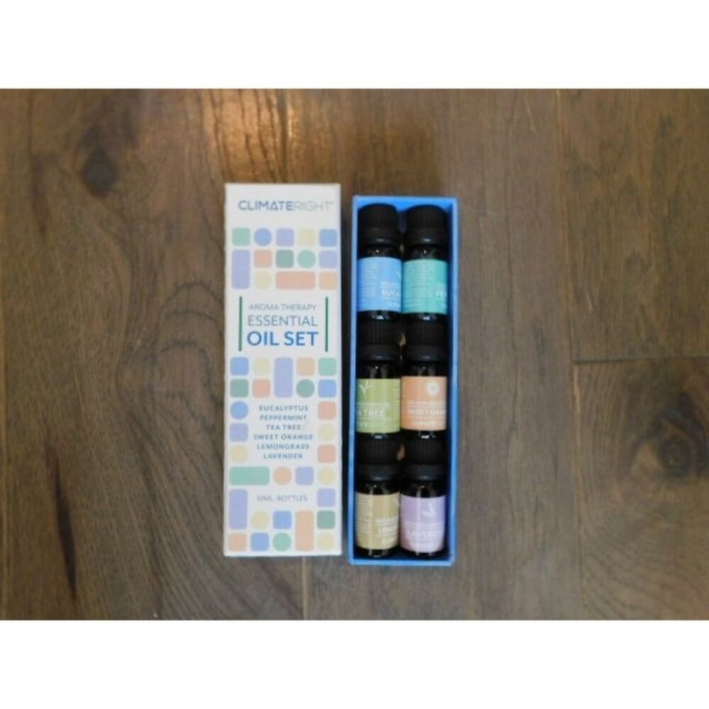 Climaright Aroma Therapy Essential Oil Set 6 Bottles NEW